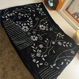 Elegant Black Beaded Skirt